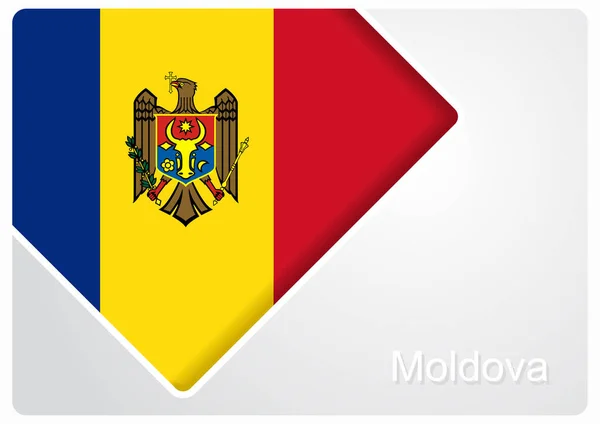 Moldaviens flagga design bakgrund. Vektorillustration. — Stock vektor