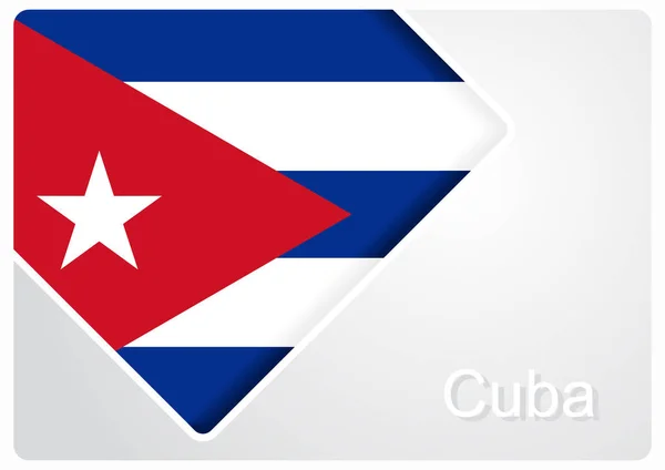 Küba bayrağı arka plan tasarım. Vektör çizim. — Stok Vektör