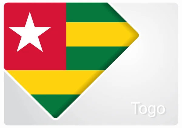Togolese flag design background. Vector illustration. — Stock Vector