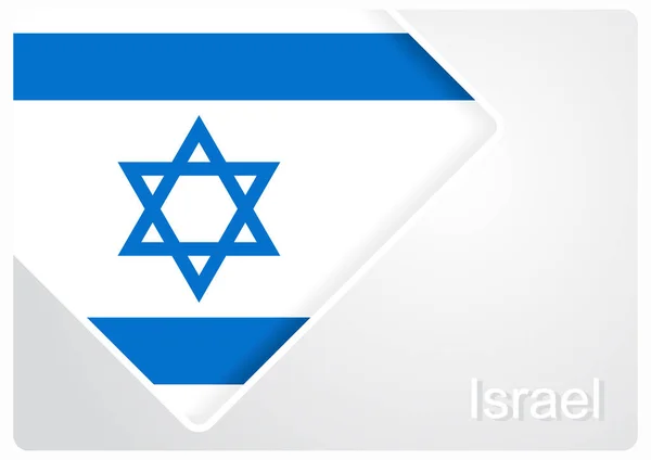 Latar belakang desain bendera Israel. Ilustrasi vektor . - Stok Vektor