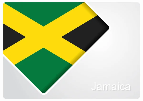Jamaican flag design background. Vector illustration. — Stock Vector