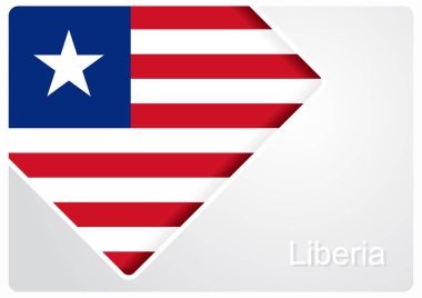 Liberya bayrağı arka plan tasarım. Vektör çizim.