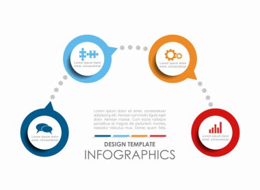 Infographic şablonu. Vektör çizim. İş akışı düzeni, diyagram, iş adım seçenekleri, afiş için kullanılabilir.