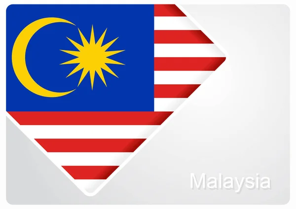 Fondo de diseño de bandera malaya. Ilustración vectorial . — Vector de stock