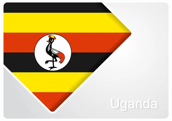 ウガンダの国旗デザインの背景。ベクトル図. — ストックベクタ