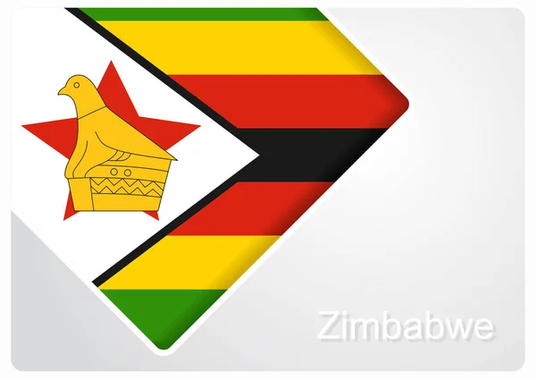 짐바브웨의 국기 디자인 배경. 벡터 일러스트 레이 션. — 스톡 벡터