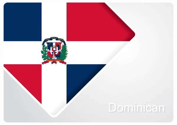 Fondo de diseño de bandera de República Dominicana. Ilustración vectorial . — Vector de stock