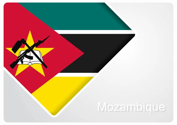 Flaga Mozambiku Zaprojektuj tle. Ilustracja wektorowa. — Wektor stockowy