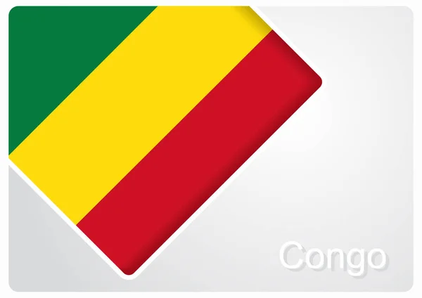 Fondo de diseño de bandera congoleña. Ilustración vectorial . — Vector de stock