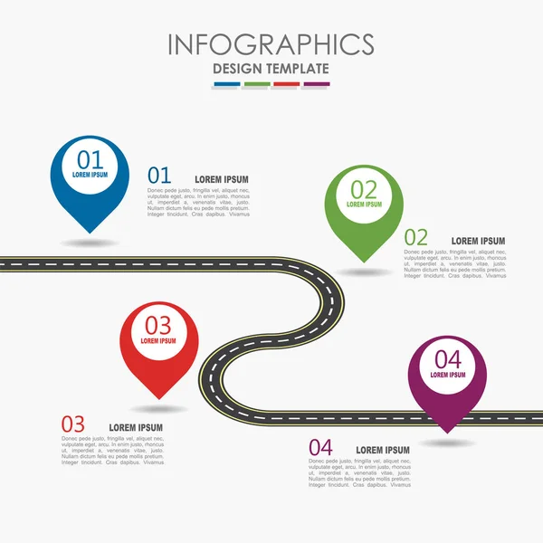 Wzór infograficzny z miejscem na tekst. Ilustracja wektora. — Wektor stockowy