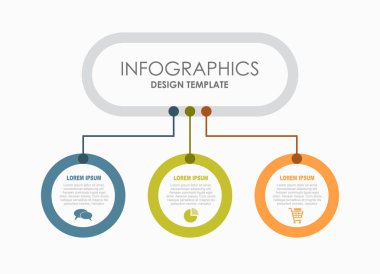 Verileriniz için yer alan bilgi tasarım şablonu. Vektör illüstrasyonu.