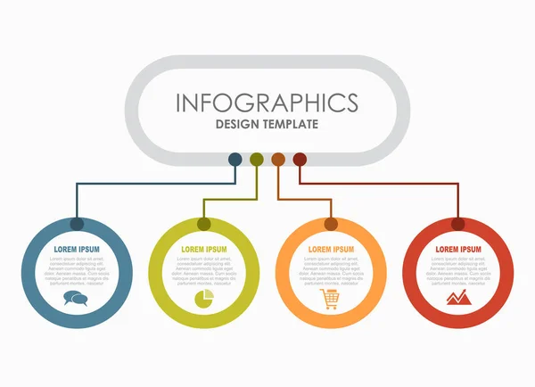 Modèle de conception infographique avec place pour vos données. Illustration vectorielle. — Image vectorielle