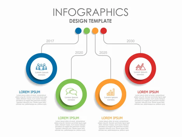 Modèle de conception infographique avec place pour vos données. Illustration vectorielle. — Image vectorielle