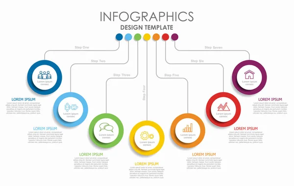 Infographic design template met plaats voor uw gegevens. Vectorillustratie. — Stockvector