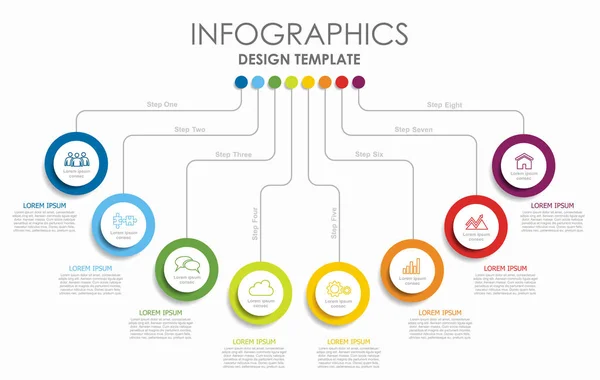 Modèle de conception infographique avec place pour vos données. Illustration vectorielle. — Image vectorielle