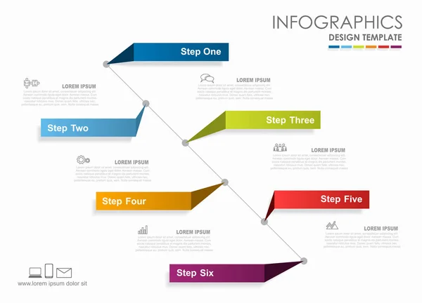 Шаблон інфографічного дизайну з місцем для ваших даних. Векторні ілюстрації . — стоковий вектор