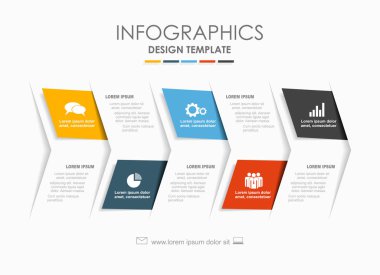 Verileriniz için yer alan bilgi tasarım şablonu. Vektör illüstrasyonu.
