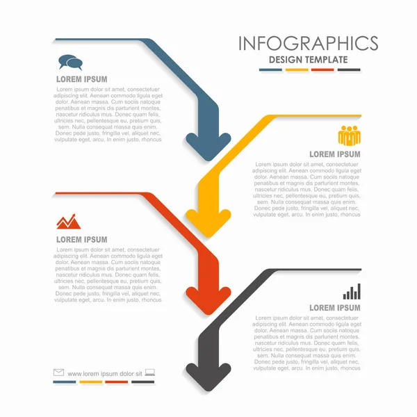 Infografische Design-Vorlage mit Platz für Ihre Daten. Vektorillustration. — Stockvektor