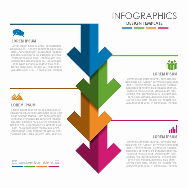 Modèle de conception infographique avec place pour vos données. Illustration vectorielle. — Image vectorielle