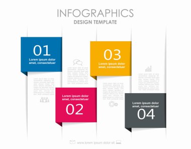 Verileriniz için yer alan bilgi tasarım şablonu. Vektör illüstrasyonu.
