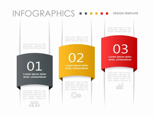 Modèle de conception infographique avec place pour vos données. Illustration vectorielle. — Image vectorielle