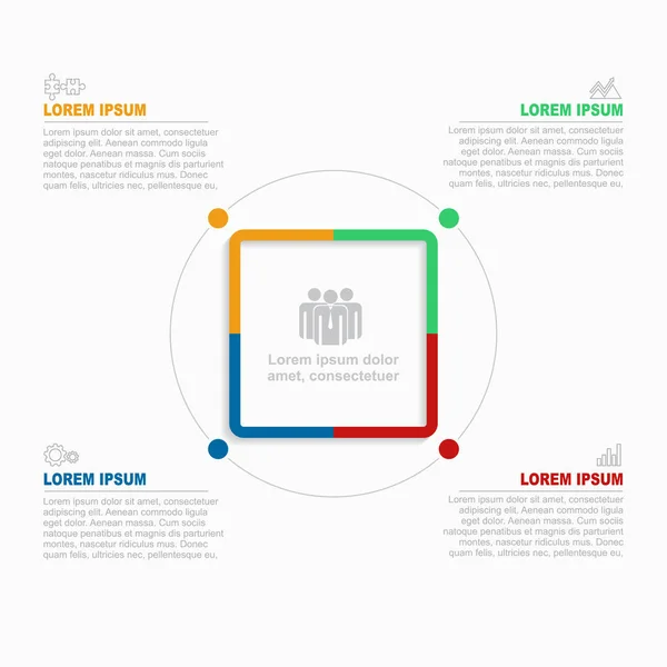 Infografische Design-Vorlage mit Platz für Ihre Daten. Vektorillustration. — Stockvektor