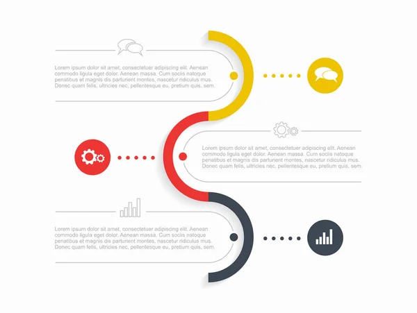 Modèle de conception infographique avec place pour vos données. Illustration vectorielle. — Image vectorielle