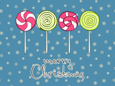 Neşeli Noel tebrik kartı tasarım şablonu. Vektör çizim.