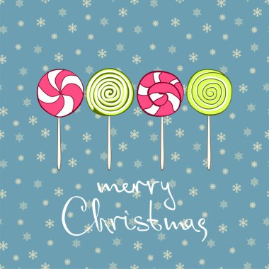 Neşeli Noel tebrik kartı tasarım şablonu. Vektör çizim.