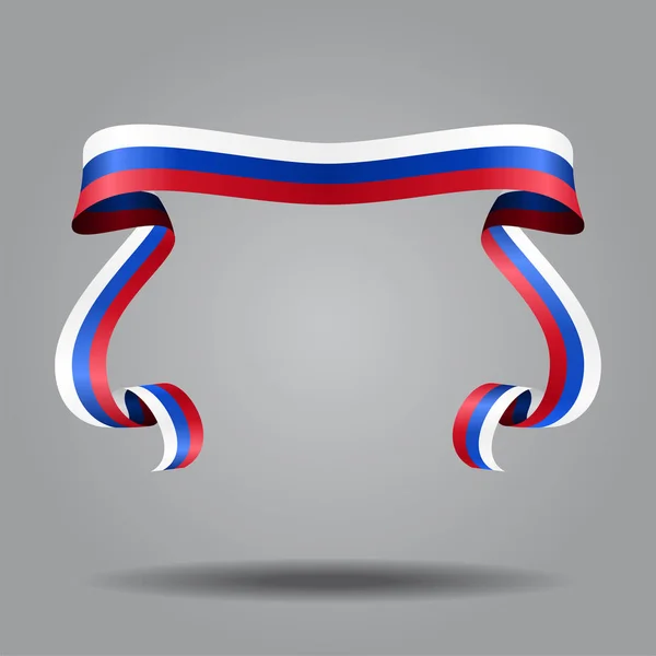 Russische Flagge wellig ribon Hintergrund. Vektorillustration. — Stockvektor