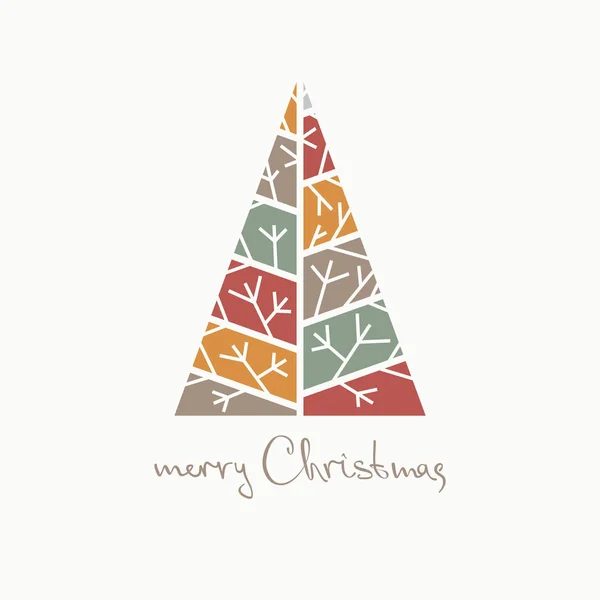 Merry Christmas wenskaart ontwerpsjabloon. Vectorillustratie. — Stockvector
