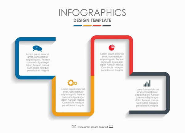 Modèle de conception infographique avec place pour votre texte. Illustration vectorielle. — Image vectorielle