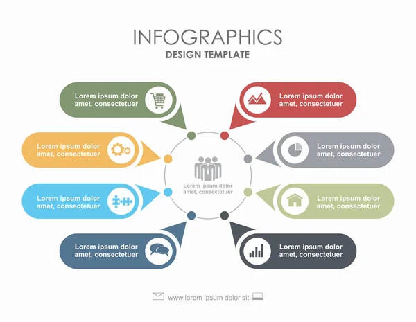 Infographic design template with place for your text. Vector illustration. — Stock Vector