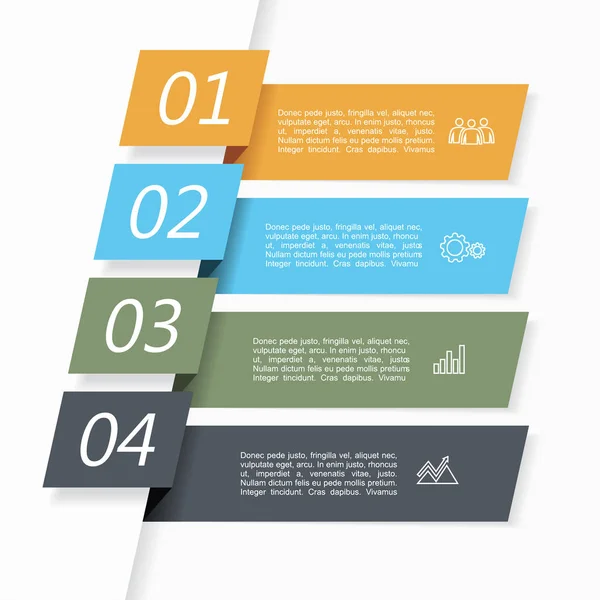 Infographic design template met plaats voor uw tekst. Vectorillustratie. — Stockvector