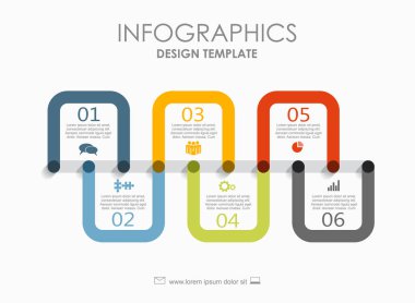 Metniniz için yer alan bilgi tasarım şablonu. Vektör illüstrasyonu.