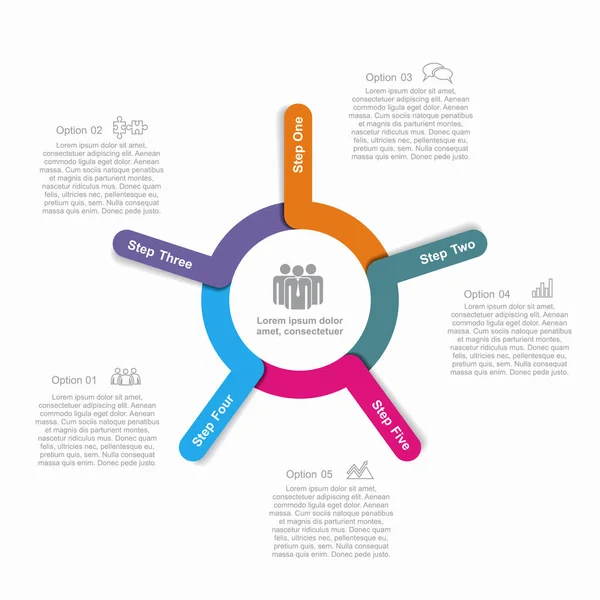 Modèle de conception infographique avec place pour votre texte. Illustration vectorielle. — Image vectorielle