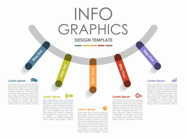 Modelo de design infográfico com lugar para o seu texto. Ilustração vetorial. — Vetor de Stock