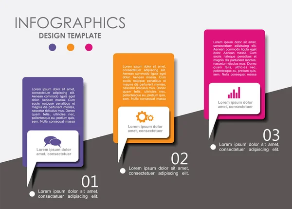 Infographic design template with place for your text. Εικονογράφηση διανύσματος. — Διανυσματικό Αρχείο