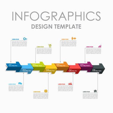 Metniniz için yer alan bilgi tasarım şablonu. Vektör illüstrasyonu.