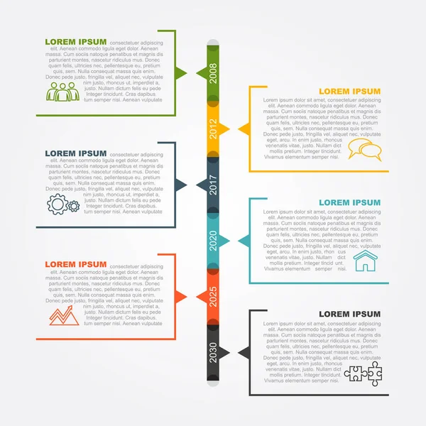 Modello di design infografico con spazio per il testo. Illustrazione vettoriale. — Vettoriale Stock