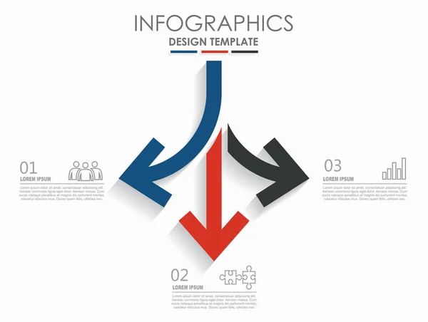 Infografisk designmall med plats för dina data. Vektorillustration. — Stock vektor