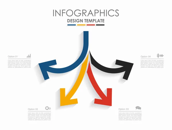 Modelo de design de infográfico com lugar para seus dados. Ilustração vetorial. — Vetor de Stock