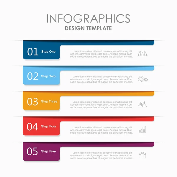 Plantilla de diseño infográfico con lugar para sus datos. Ilustración vectorial. — Archivo Imágenes Vectoriales