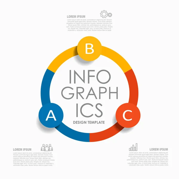 Infografische Design-Vorlage mit Platz für Ihre Daten. Vektorillustration. — Stockvektor