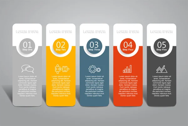 Modelo de design de infográfico com lugar para seus dados. Ilustração vetorial. — Vetor de Stock