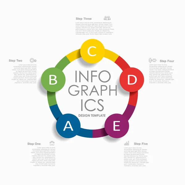 Modello di design infografico con spazio per i tuoi dati. Illustrazione vettoriale. — Vettoriale Stock