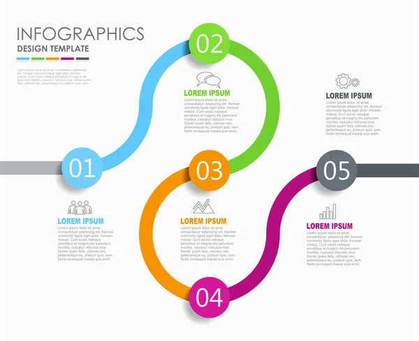 Infografische Design-Vorlage mit Platz für Ihre Daten. Vektorillustration. — Stockvektor