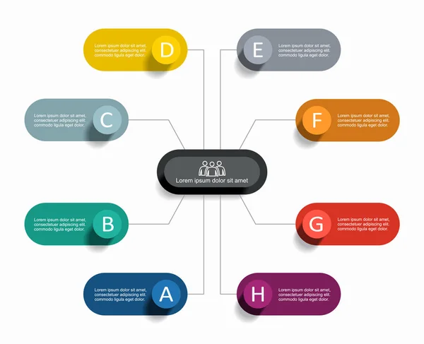 Infographic design template with place for your data. Vector illustration. — Stock Vector