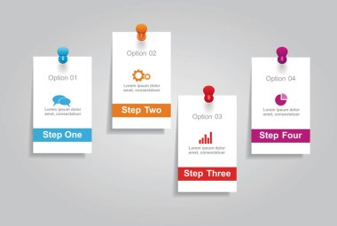 Verileriniz için yer alan bilgi tasarım şablonu. Vektör illüstrasyonu.