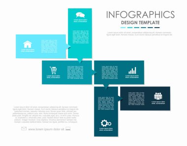 Verileriniz için yer alan bilgi tasarım şablonu. Vektör illüstrasyonu.